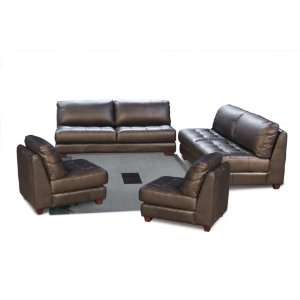   Zen 4PC Armless Mocha Living Room Set By Diamond Sofa