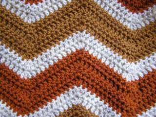 crochet handmade afghan blanket laprobe wheelchair baby ripple 36X40 