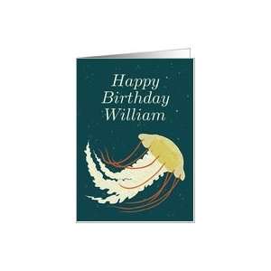  Happy Birthday William / Jellyfish Card Health & Personal 