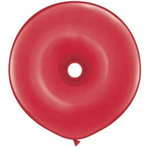   16 Geo Donut Ruby Red Balloons (10 ct) (10 per package) Toys & Games