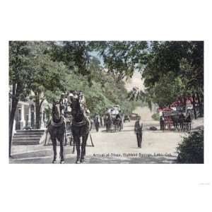 Arrival of a Stagecoach   Highland Springs, CA Premium Poster Print 