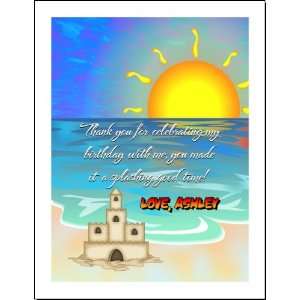  Sandcastle Beach Party Thank You Cards 