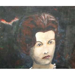 IMPRESSIONIST OIL PAINTING FEMALE PORTRAIT SIGNED  