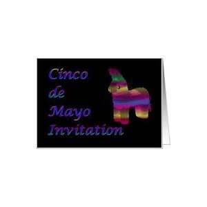  Cinco de Mayo Party Invitation with pinata Card Health 