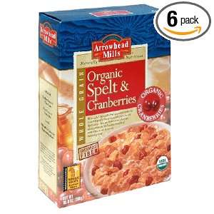 Arrowhead Mills Organic Flakes, Spelt & Cranberries, 10.80 Ounce Boxes 