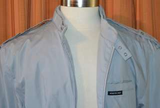MEMBERS ONLY RETRO RACER GRAY CASUAL FULL ZIP CAFE JACKET MENS 46 