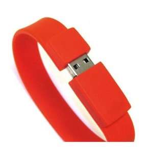  Bracelet Wristband High Speed 4GB USB Flash Drive Red 