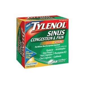 Tylenol Sinus Congestion & Pain Severe Daytime Caplets, Cool Burst 48 