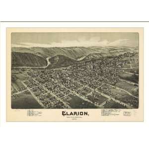  Historic Clarion, Pennsylvania, c. 1896 (M) Panoramic Map 