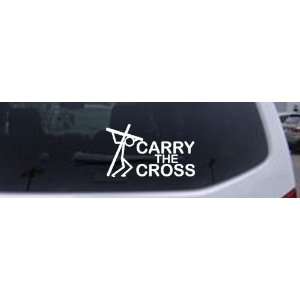  Carry The Cross Christian Car Window Wall Laptop Decal 
