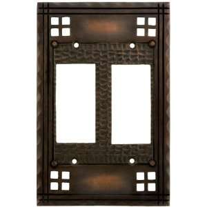  Arts and Crafts Double GFI Outlet Cover Plate.