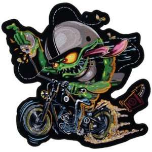  BOBBER MONSTER Funny Embrodiered BIKER BACK Patch 