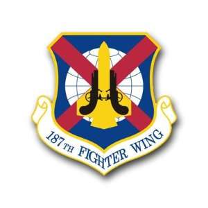  US Air Force 187th Fighter Wing Decal Sticker 3.8 