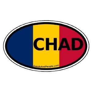  Chad Flag Africa State Car Bumper Sticker Decal Oval 