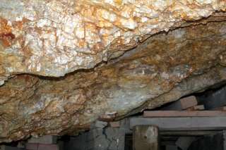 Gold Ore Body On Hanging Wall Seen Below 