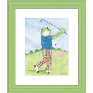  Golfing Froggy Framed Lithograph