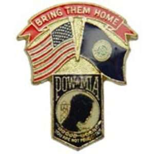  American POW & Minnesota Flags Pin 1 1/4 Arts, Crafts 