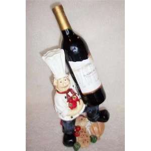  Chef Wine Bottle Holder *Polyresin