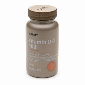  GNC Vitamin D 3 400, Tablets, 100 ea Health & Personal 