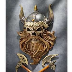   Toscano CL5827 The Skull of Valhalla Viking Warrior Wall Statue Home