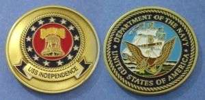 USS Independence Dept of the Navy Challenge Coin  
