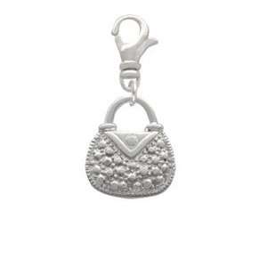  Silver Purse with Faux Stone Clip On Charm Arts, Crafts & Sewing