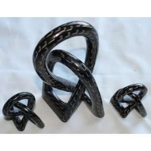  1 set (3 piece) Stone Love Knot 