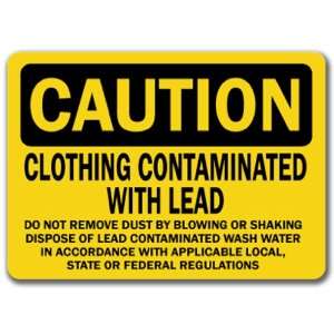   Contaminated Wash Water   10 x 14 OSHA Safety Sign