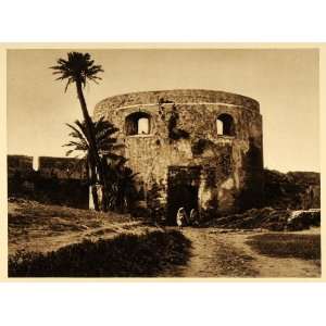  1924 Wall Tower Gate Asilah Arzila Morocco Photogravure 