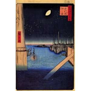   Art Utagawa Hiroshige Tsukudajima from Eitai Bridge