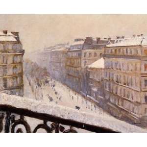    Boulevard Haussmann Snow, By Caillebotte Gustave 