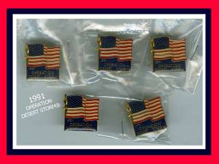 1991 MILITARY CHALLENGE PINS® DESERT STORM™ QTY. 5 ©/™  