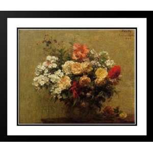   Henri Jean Theodore 34x28 Framed and Double Matted Summer Flowers