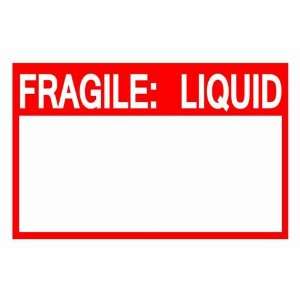  1500 2x3 Fragile Liquid Labels / Stickers