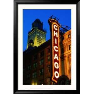 Chicago Theatre Facade and Illuminated Sign, Chicago, United States of 