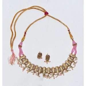  Catchy Lakh Lac Jewelry Necklace & Earring Set with 