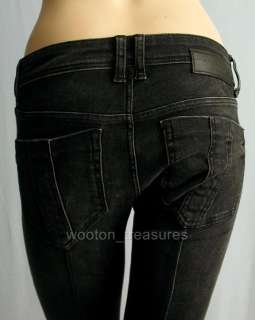 Burberry Brit Bexton Skinny Ankle Zip Jeans Black 28 6 $295  