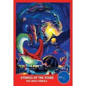 Vintage Art Stories of the Stars   The Great Nebula   Giclee Fine Art 