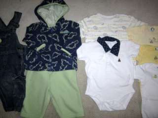 LOT OF 13 INFANT BOYS 0 6 MONTHS CLOTHING  