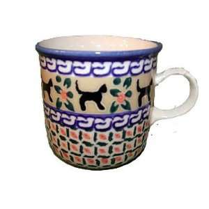  Polish Pottery Boleslewiec Unikat Cat Bubble Coffee Mug 