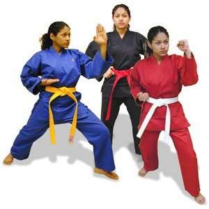 cross over karate uniforme in poly/cotton mid weight 8oz  