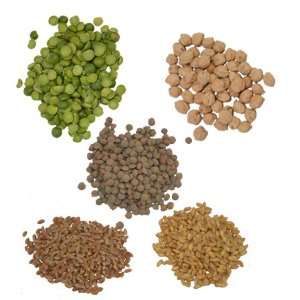   Soft White Wheat Berries, Lentils, and Green Split Peas (5 LBS Total