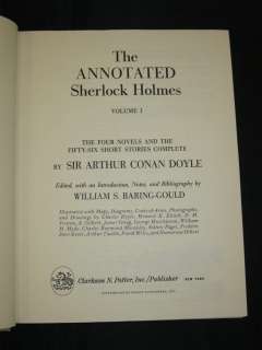 Doyle THE ANNOTATED SHERLOCK HOLMES VOLUMES 1 & 2 1967  