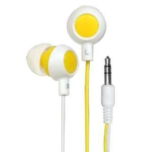  iHip Big Swell Earphones (White/Yellow) Electronics