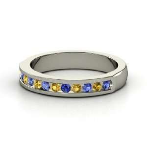  Daria Ring, Sterling Silver Ring with Sapphire & Citrine 