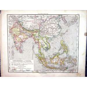    Atlas 1870 Map China Borneo Siam Philippines India