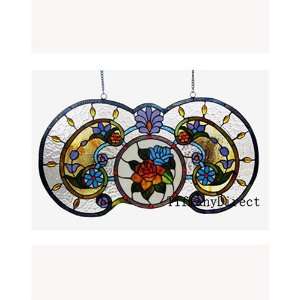  Tiffany Style Stained Glass Window Panel 16 x 30 P1644 