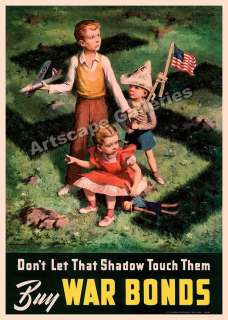 Dont Let That Shadow Touch Them WWII War Poster 24x34  