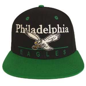 reebok philadelphia eagles black green visor underline throwback 