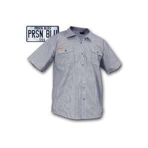  Prison Blues Short Sleeve Button Hickory Shirt   Regular 